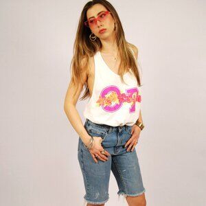 Y2K Cutoff Shorts (28") blue denim jeans vintage Guyz bermuda distressed preppy